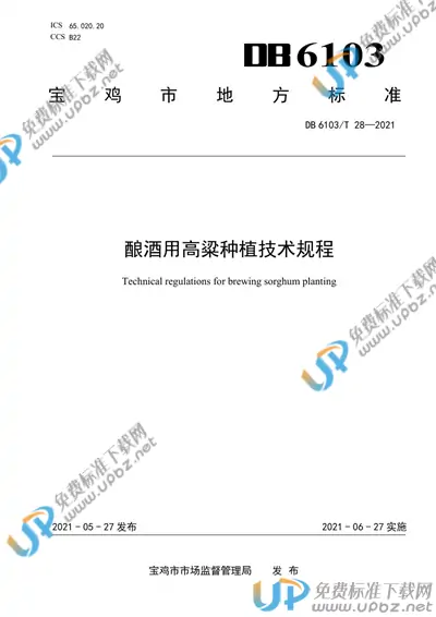 DB6103/T 28-2020 免费下载