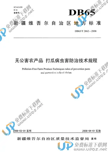 DB65/T 2862-2008 免费下载
