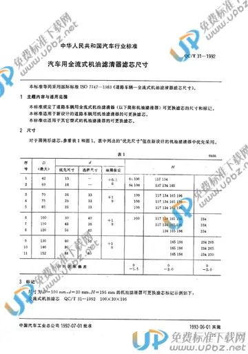 QC/T 31-1992(2005) 免费下载