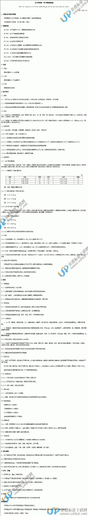 SN/T 0426-1995 免费下载