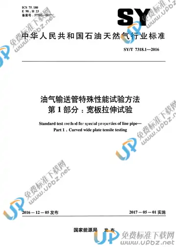 SY/T 7318.1-2016 免费下载