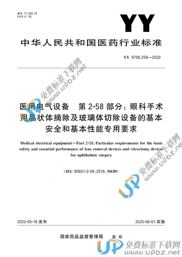 YY 9706.258-2022 免费下载