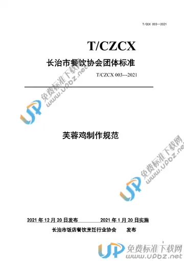 T/CZCX 003-2021 免费下载
